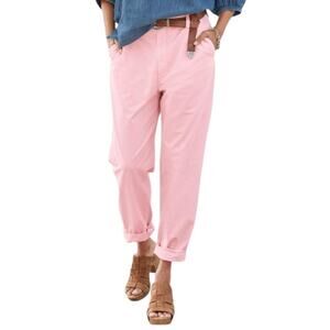 Sundance Womens Size 12 Blush Pink Lightweight Cotton Gathered Waist Junie Pants